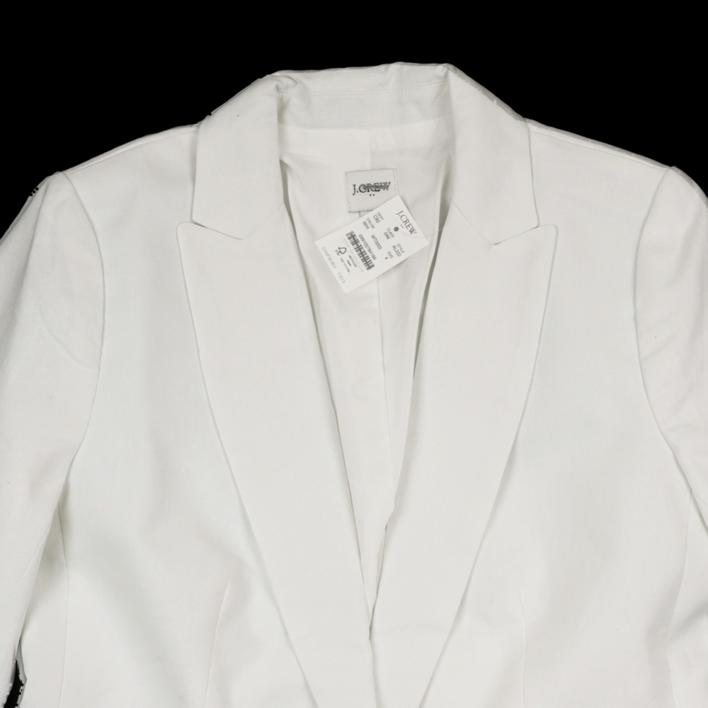New JCREW Linen-Cotton Holland Blazer in White - Picture 3 of 4
